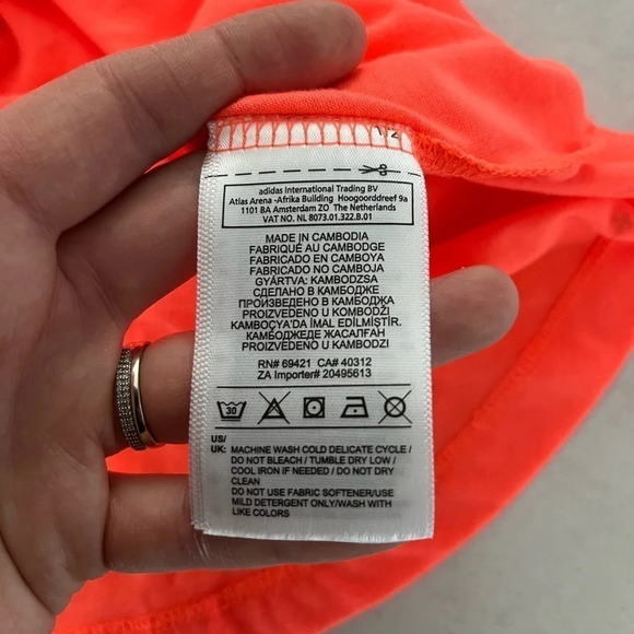 Reebok/ Supremium tee Speedwick/ Neon orange/ Size US XS - Picture 6 of 8